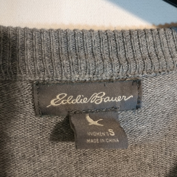 Eddie Bauer Gray and Teal Ombre Cardigan - Picture 5 of 7